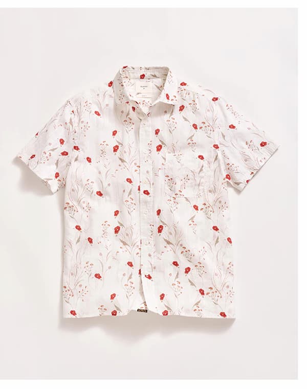 Short Sleeve Textural Poppy Treme Shirt