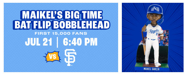 Maikel's Big Time Bat Flip Bobblehead - July 21 - Get Tickets