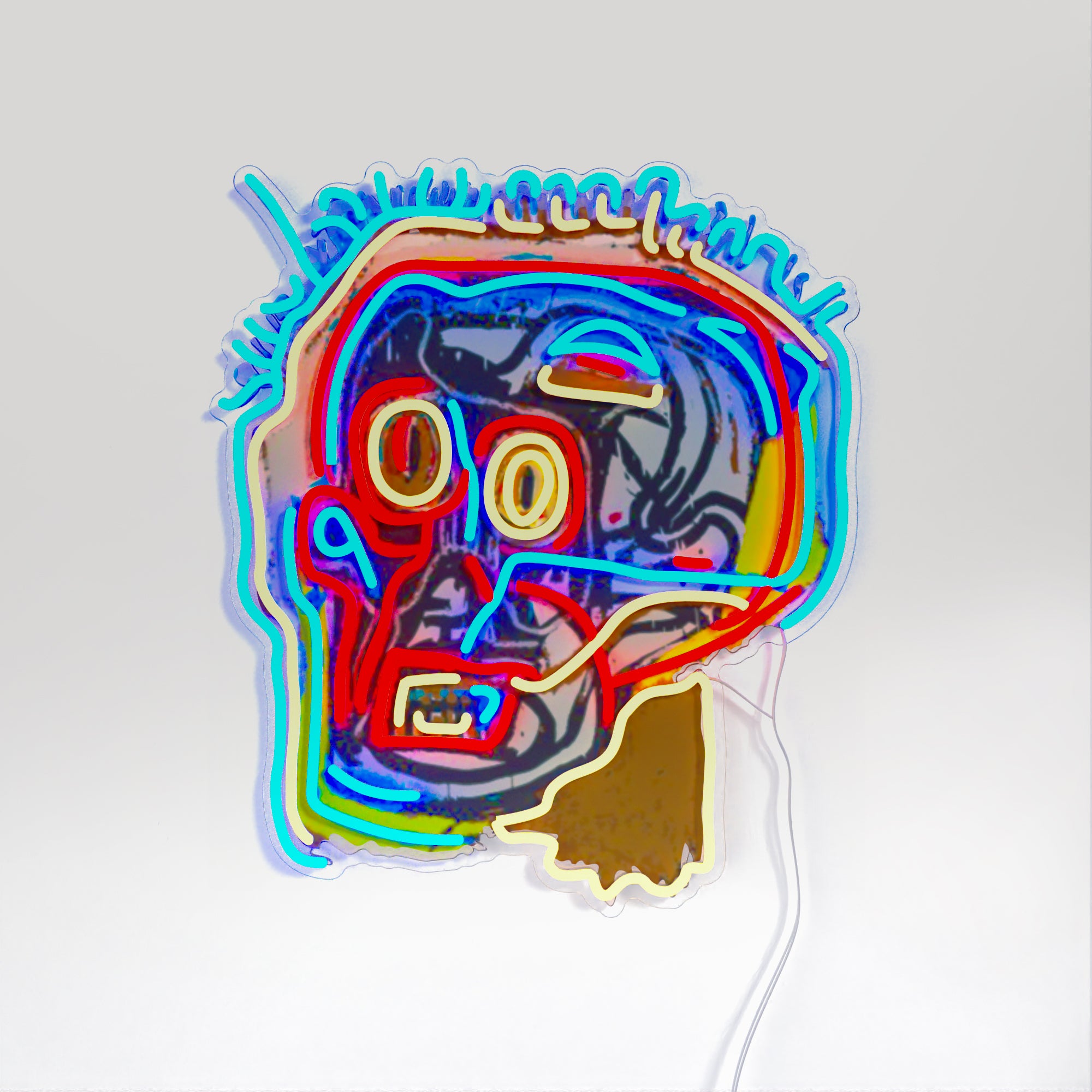 Image of Untitled (Head) YP x Jean Michel Basquiat, LED neon sign