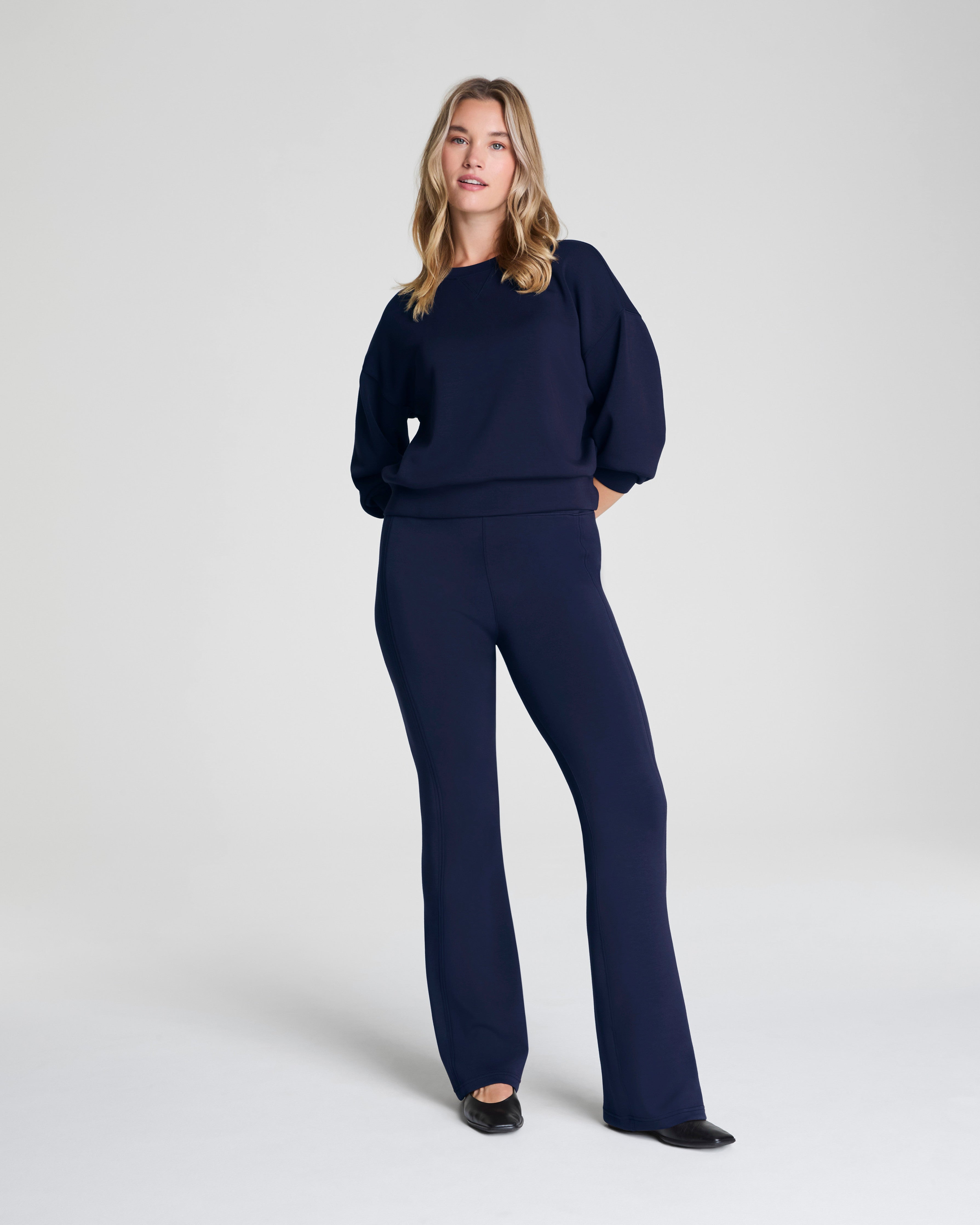 Image of Spanx Women's SPANX AirEssentials Slim Flare Pants in Timeless Navy