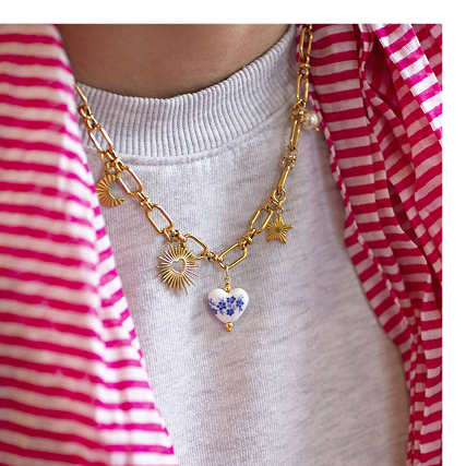 Create Your Own Chunky Gold Plated Charm Necklace