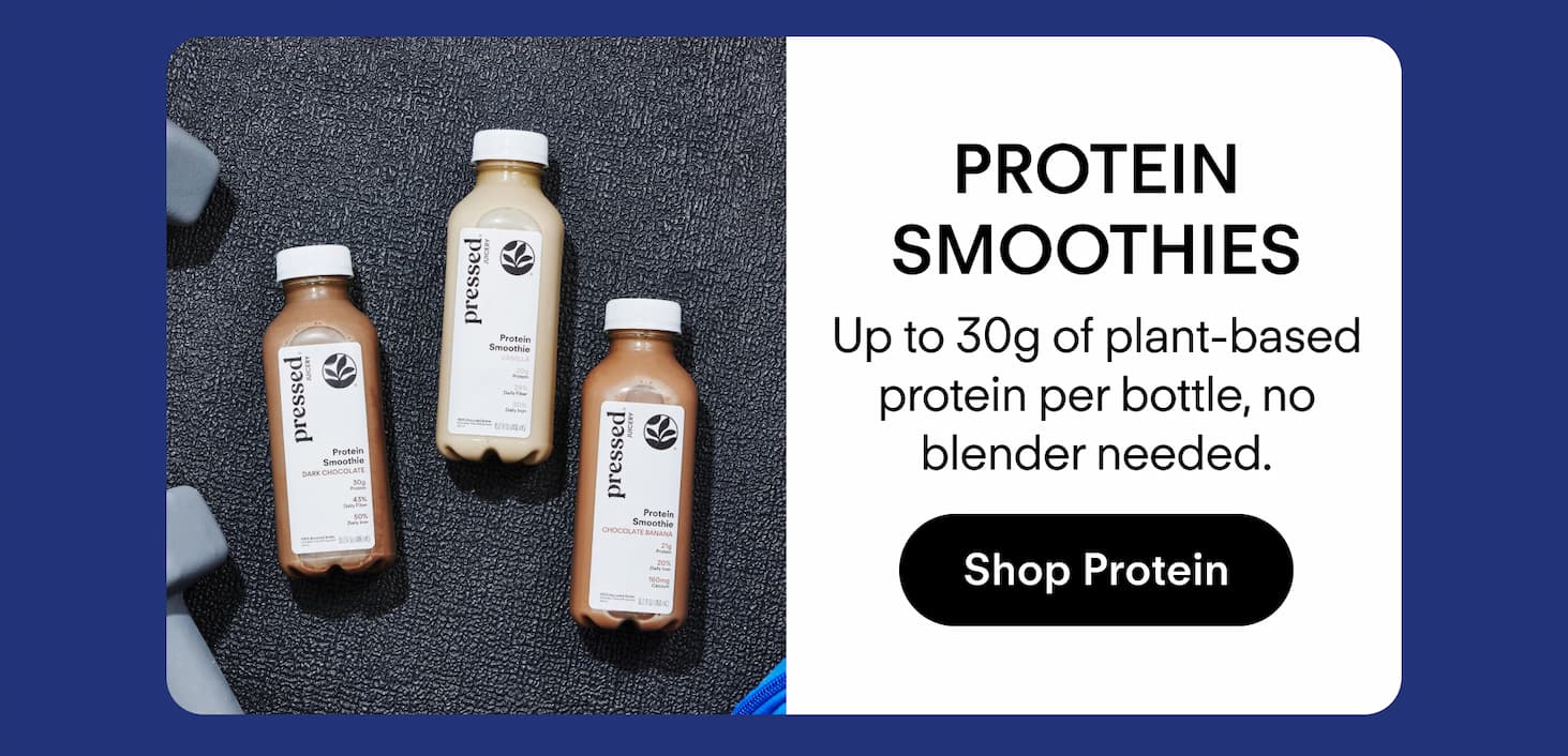 Protein Smoothies: Up to 30g of plant-based protein per bottle, no blender needed.
