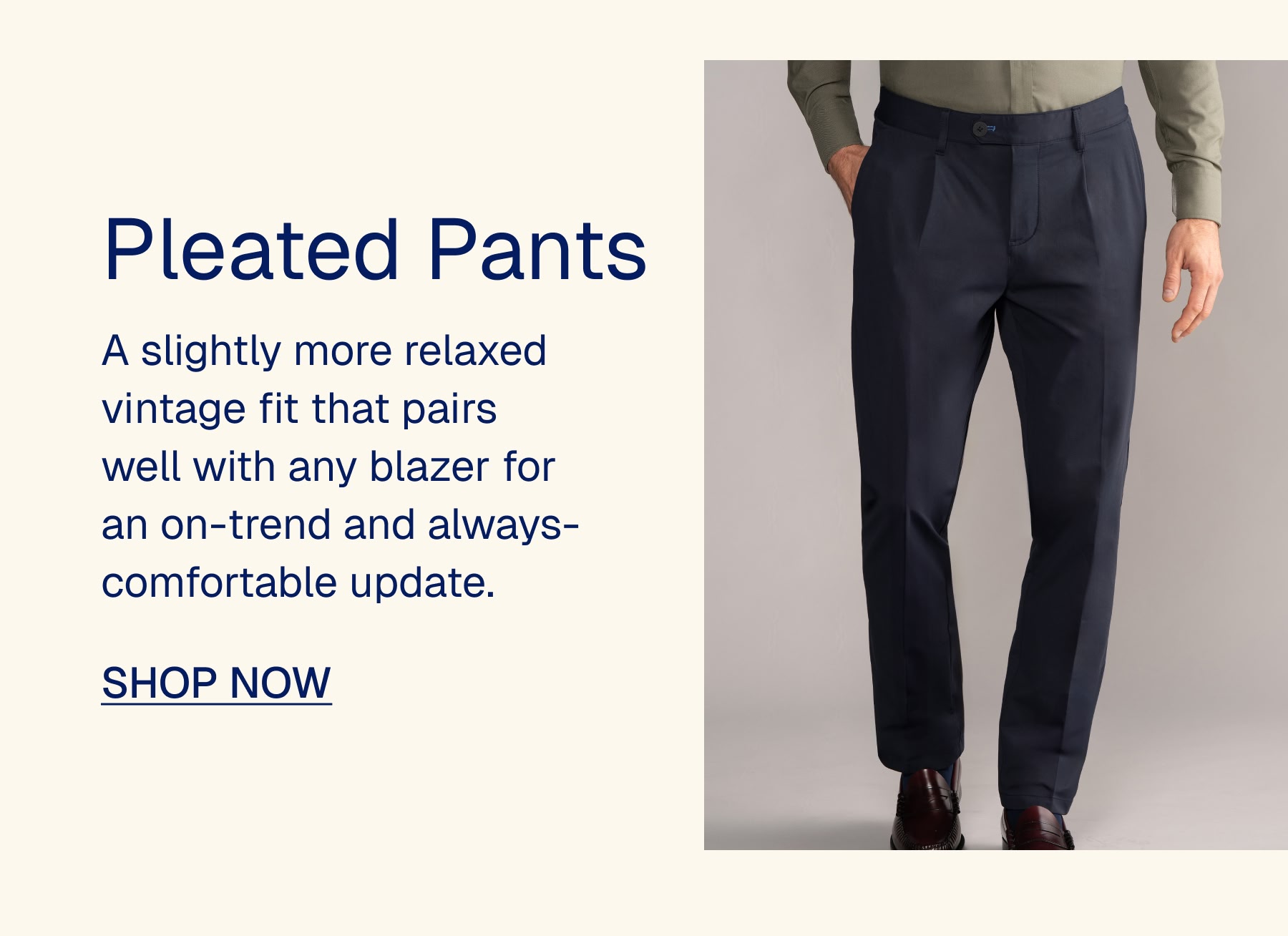 Pleated Pants
