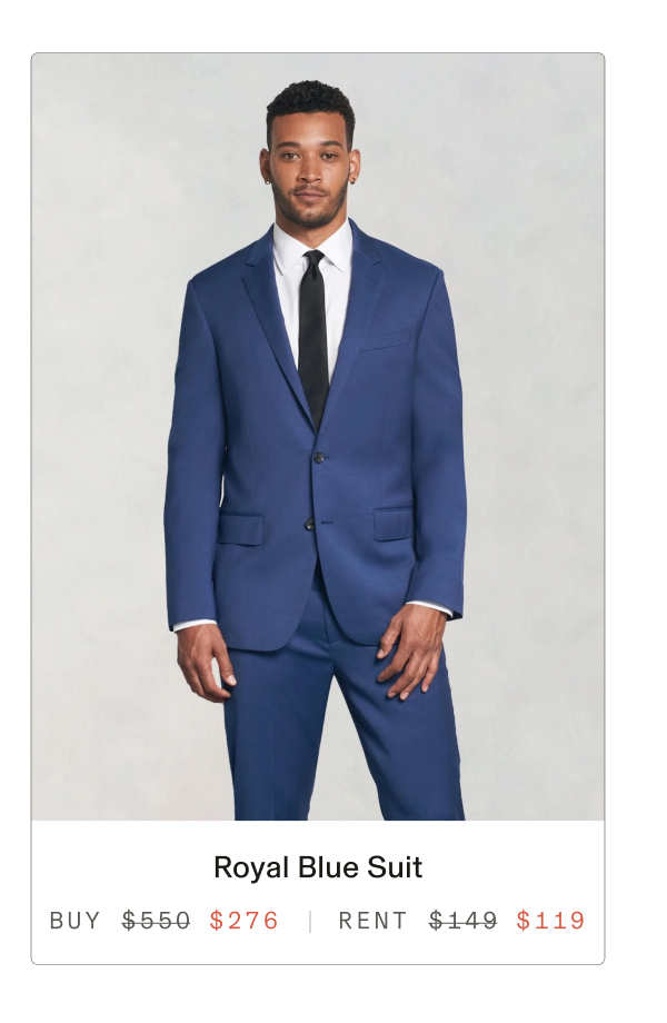 Royal Blue Suit Buy $276 | Rent $119