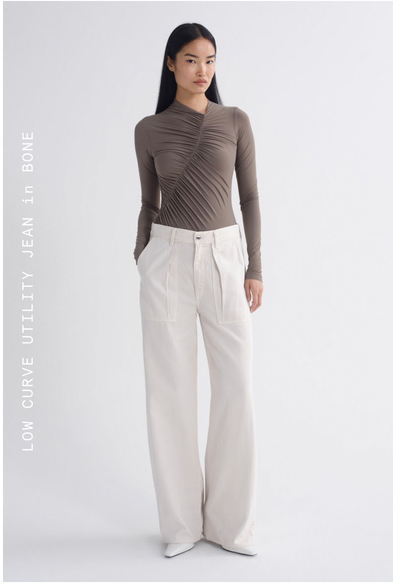 Low Curve Utility Jean in Bone