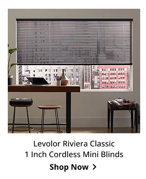 Levolor Riviera Classic 1 Inch Cordless Mini Blinds | Shop Now >