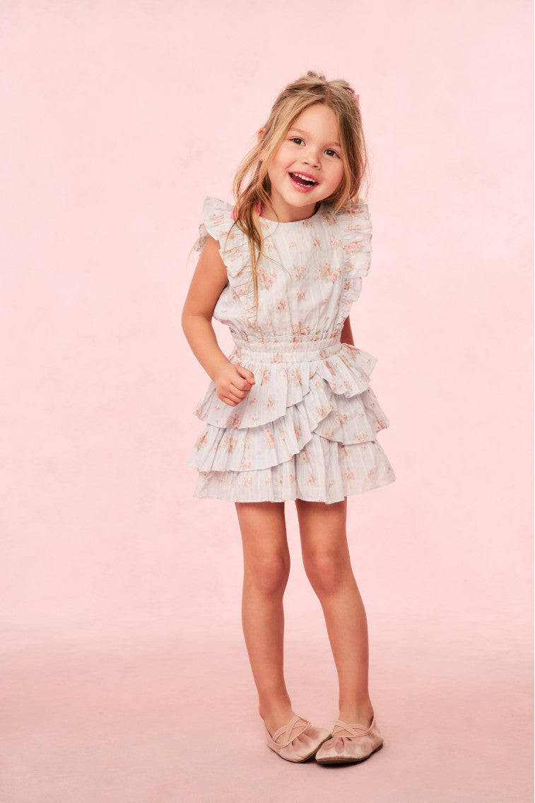Image of Girls Decker Blue Floral Dress