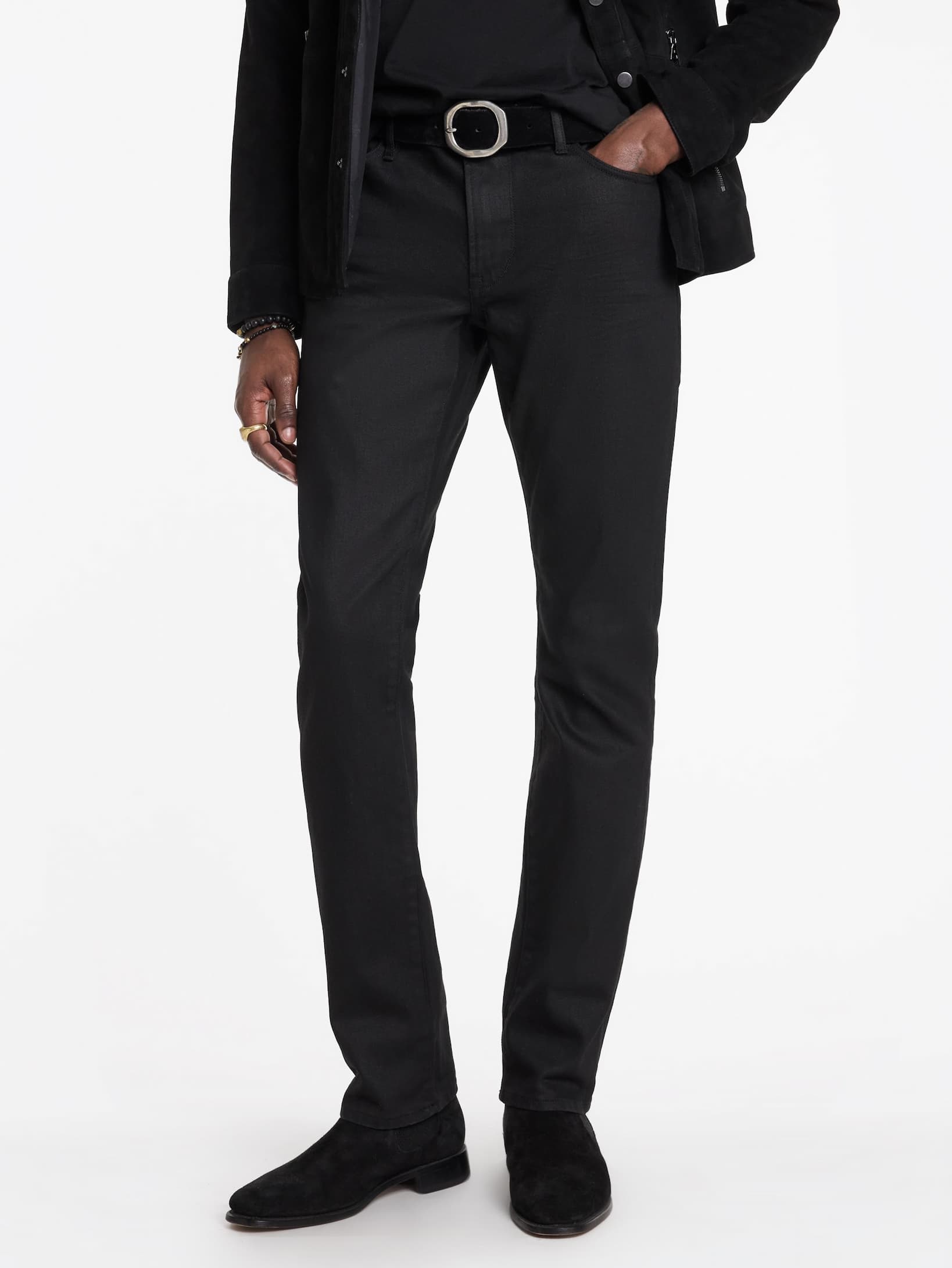 J701 - BLACK WEFT JEANS