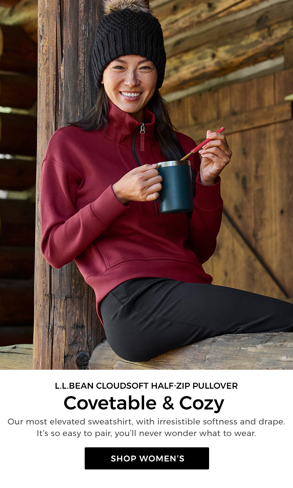 L.L.Bean CloudSoft Half-Zip Pullover. Covetable & Cozy. Our most elevated sweatshirt, with irresistible softness and drape. It’s so easy to pair, you’ll never wonder what to wear. 