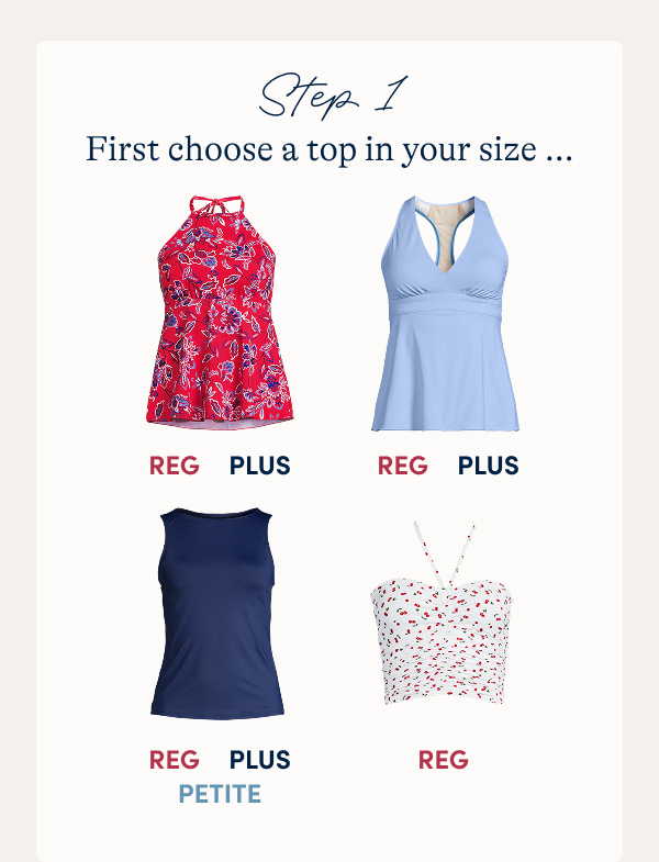 Step 1 Choose a swim top