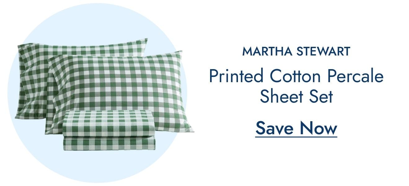 Martha Stewart Cotton Percale Sheet Set