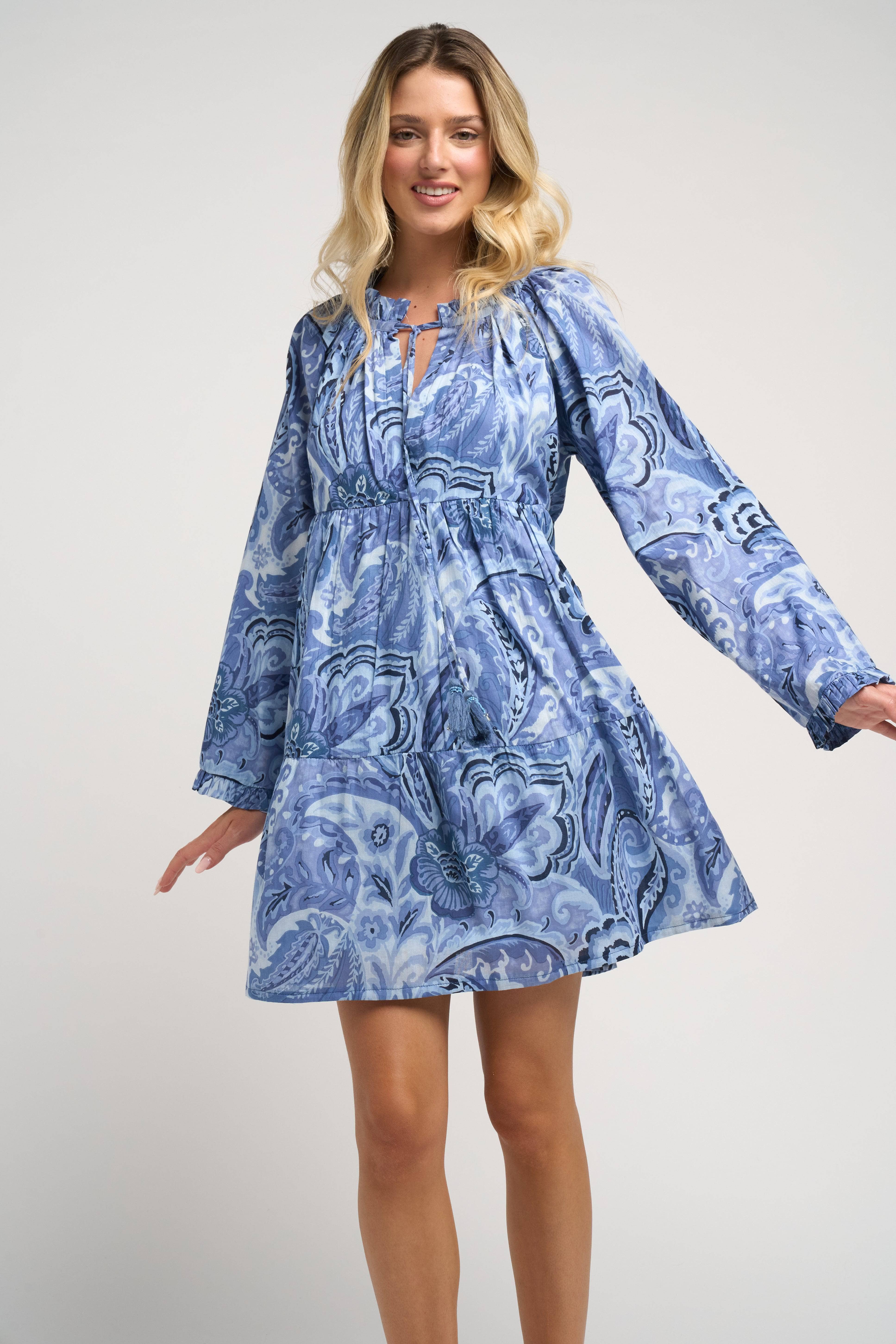 Image of Ceru Short Dress Blue