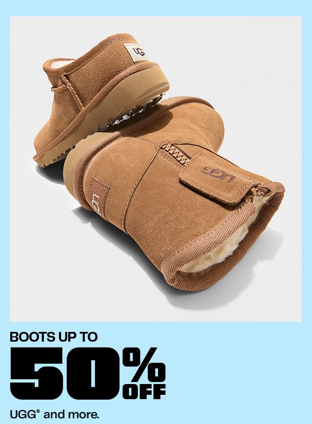 Boots up to 50% off