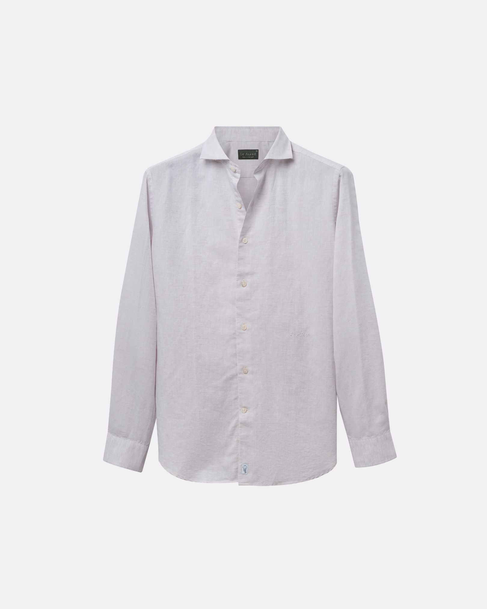 Image of Classic Natural Linen-Blend Shirt
