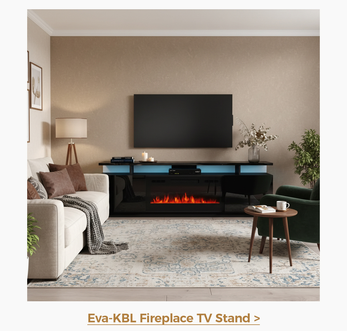 Eva-KBL Fireplace TV Stand