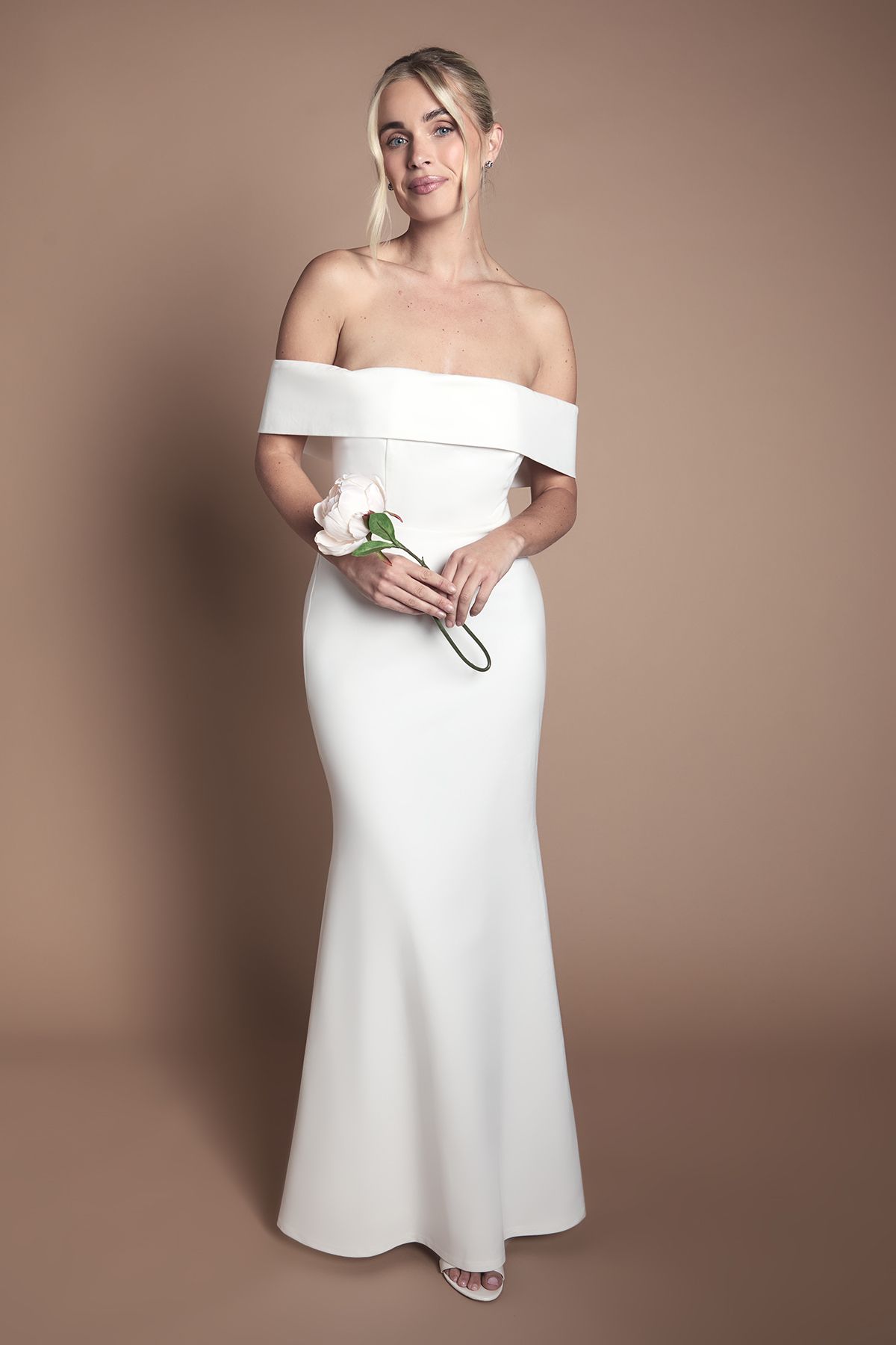 Petite Ponte Bardot Maxi Wedding Dress