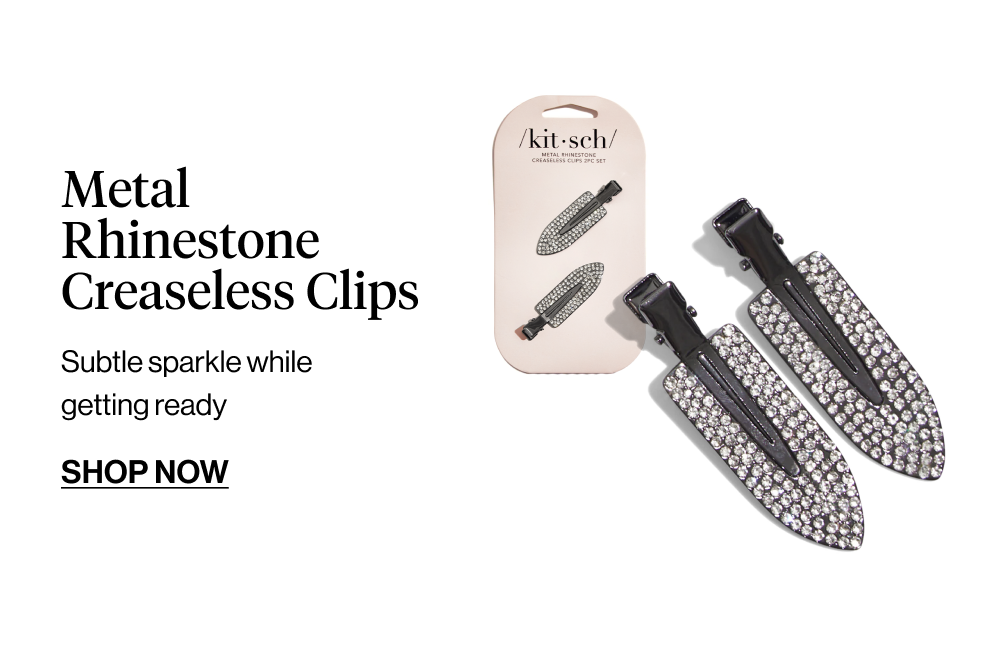 Metal Rhinestone Creaseless Clips  Subtle sparkle while getting ready