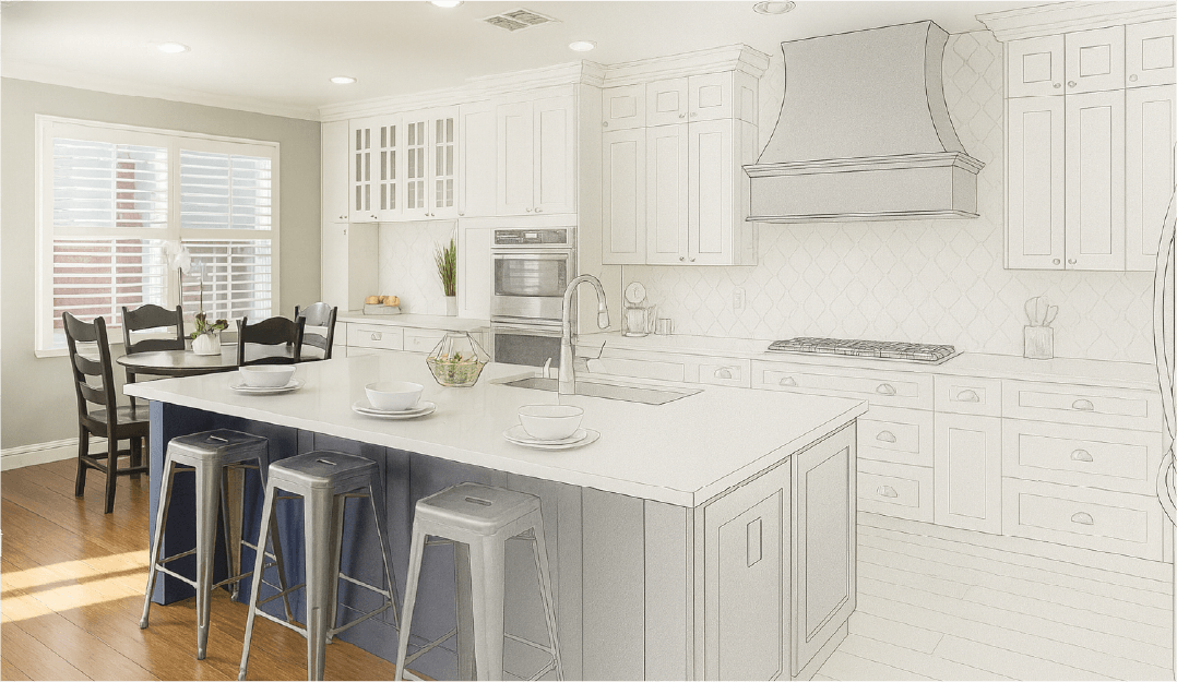Kitchen rendering for free kitchen design