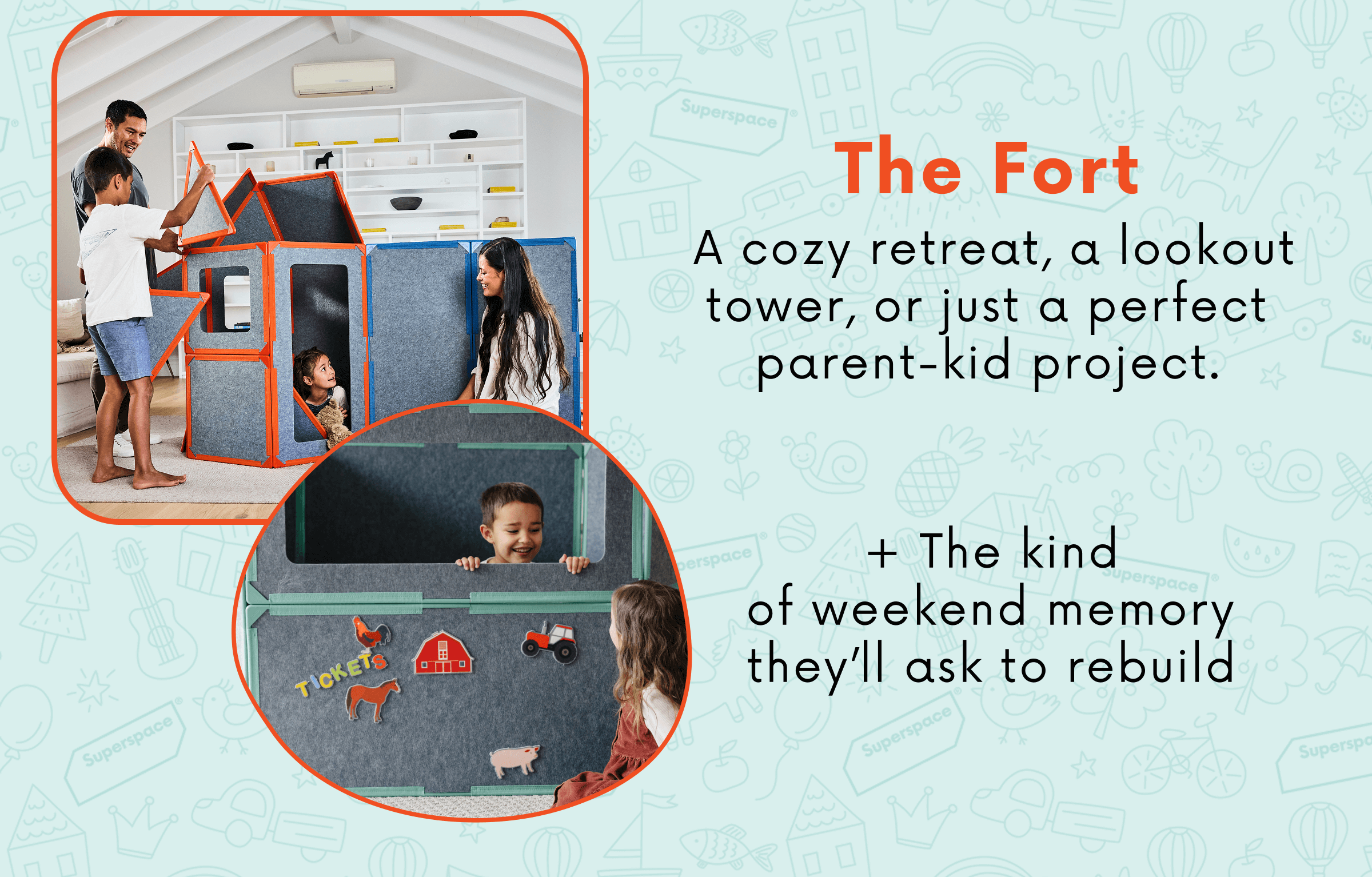The Fort - &nbsp;A cozy retreat, a lookout tower, or just a perfect parent-kid project.