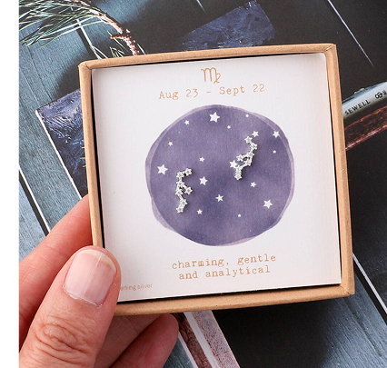 Star Sign Constellation Earrings Studs