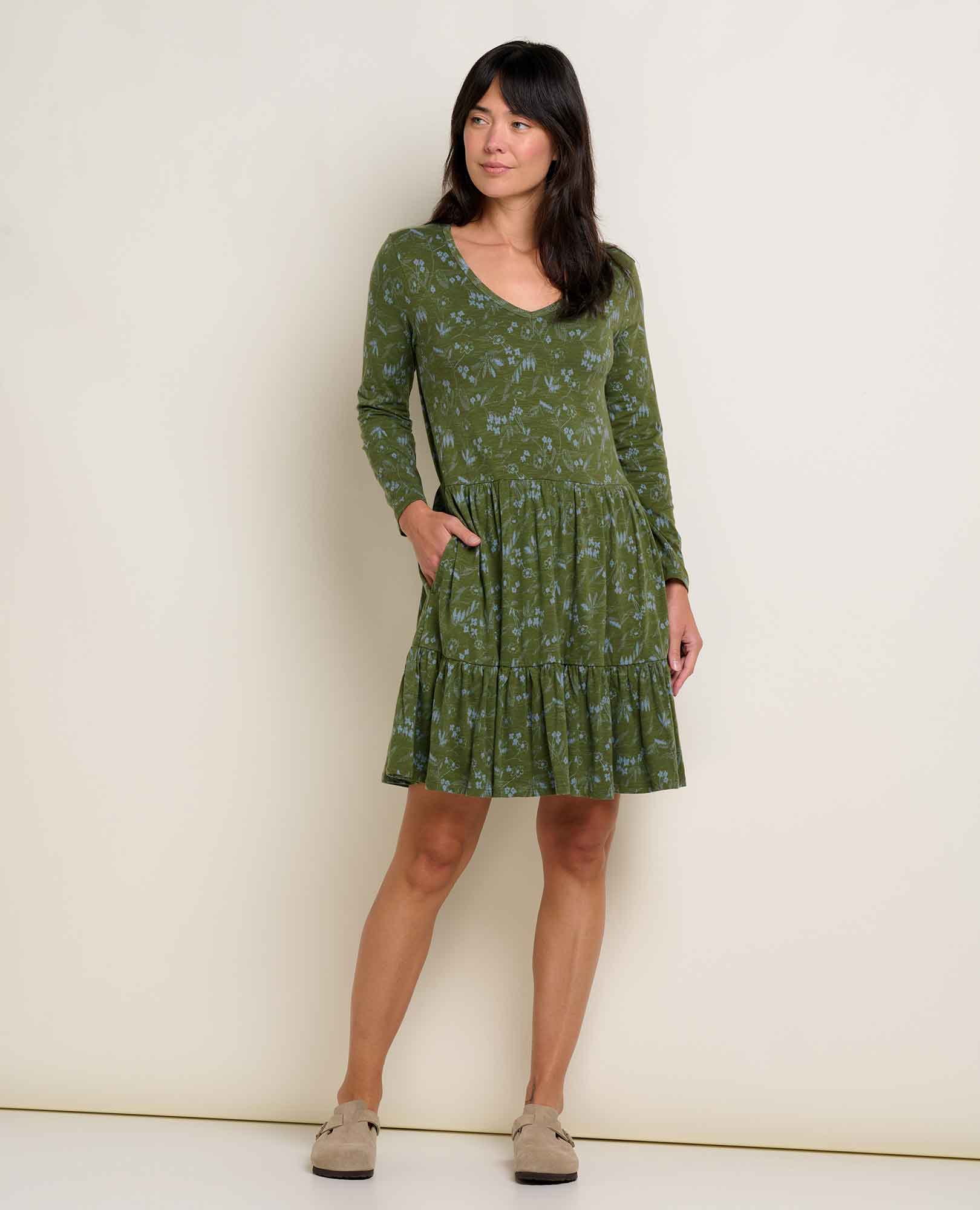 Image of Marley Tiered Long Sleeve Dress