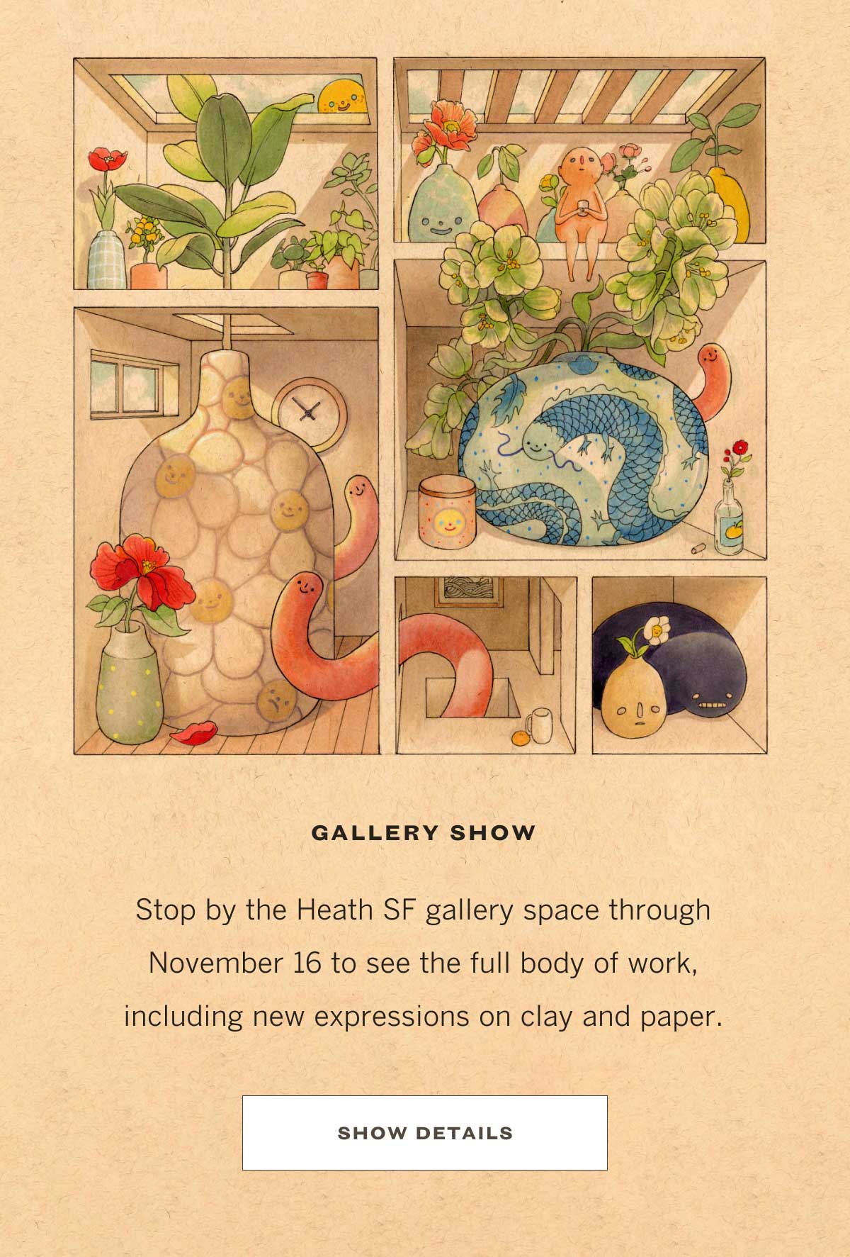 Get the details on Felicia's upcoming show at Heath SF