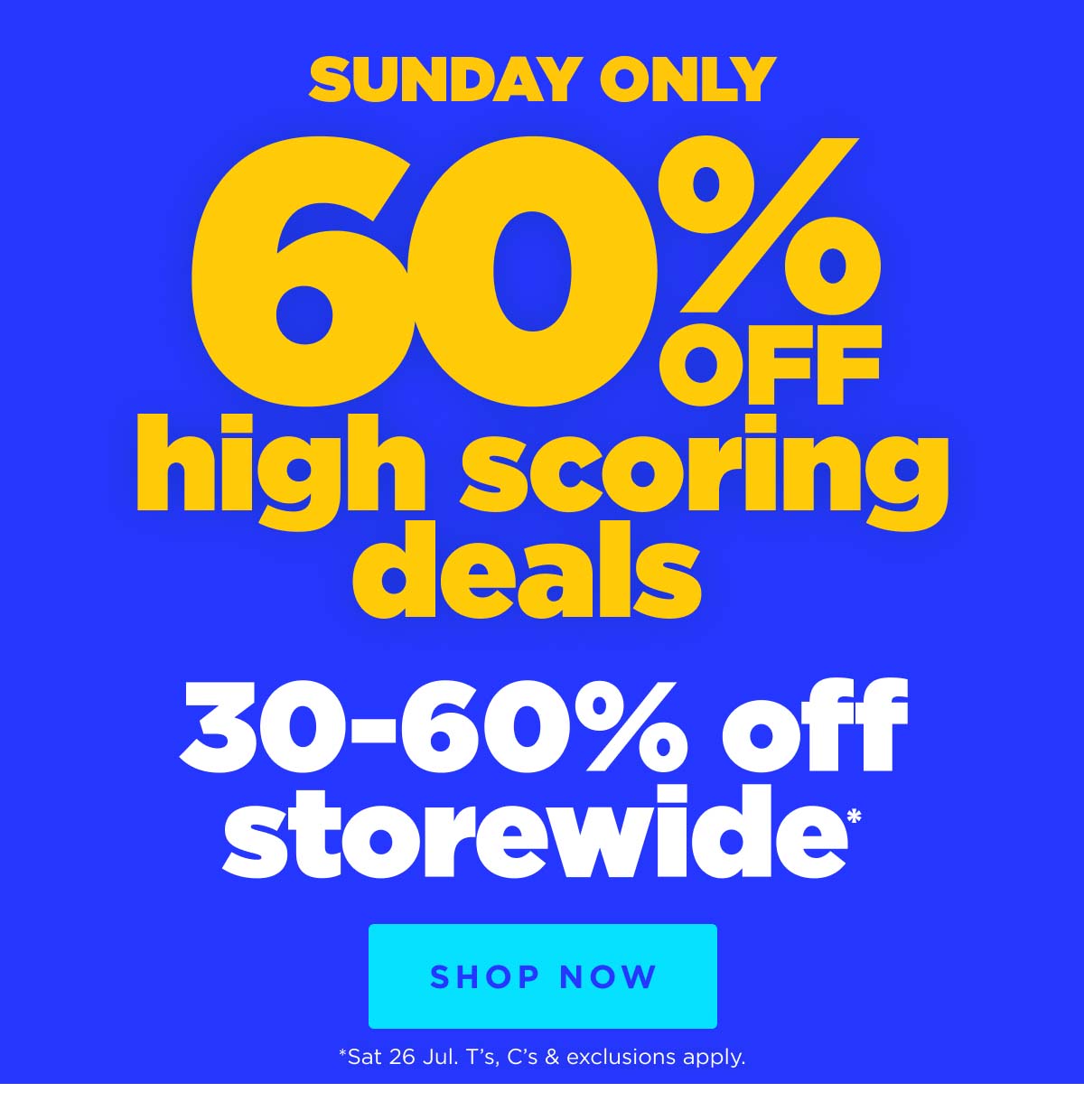 60% Off High Scoring Deals