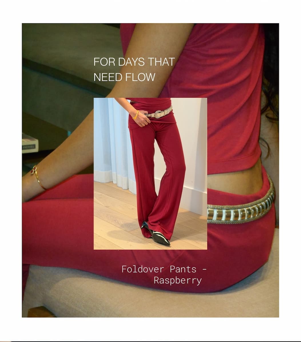 for days that need flow | Foldover Pants - Raspberry 
