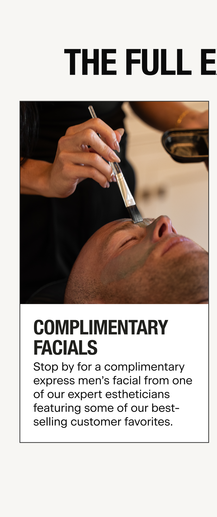 COMPLIMENTARY FACIALS