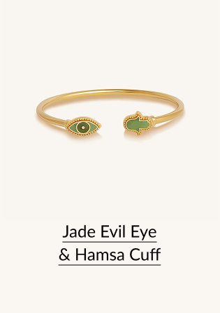 Jade Evil Eye & Hamsa Cuff