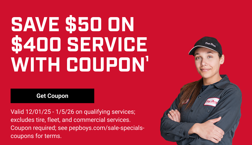 SAVE $50 ON $400 SERVICE WITH COUPON(1)