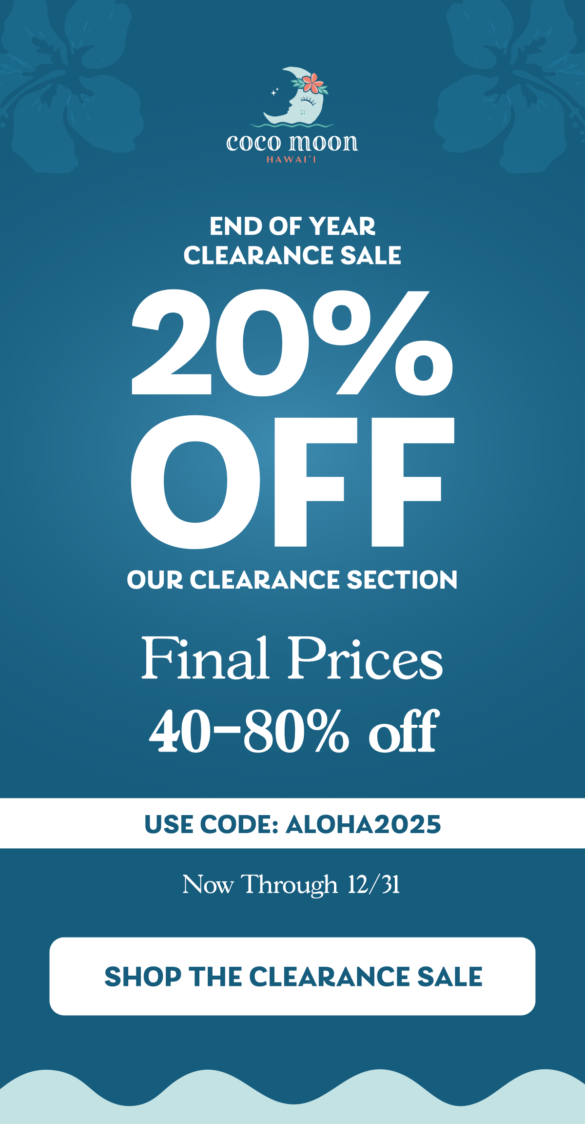 End of year clearance sale