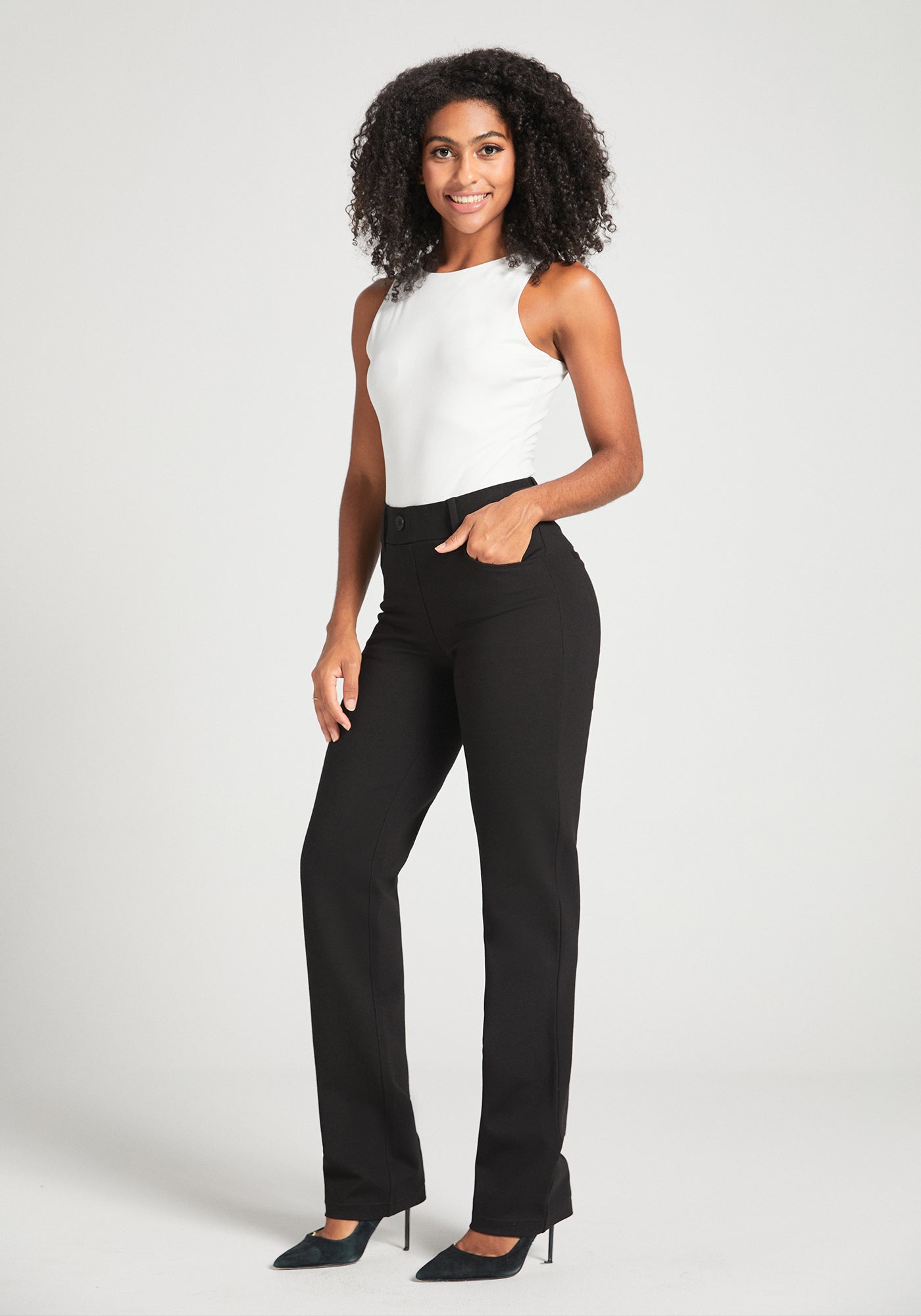 7-Pocket DPYP™ Dress Pant Yoga Pant | Straight (Black)