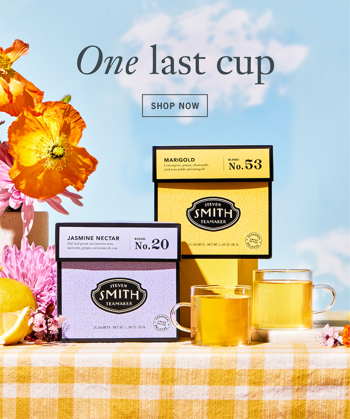 Hero: One Last Cup  CTA: Shop Now 