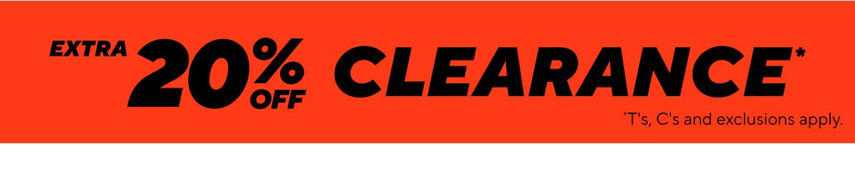 Extra 20% Off Clearance