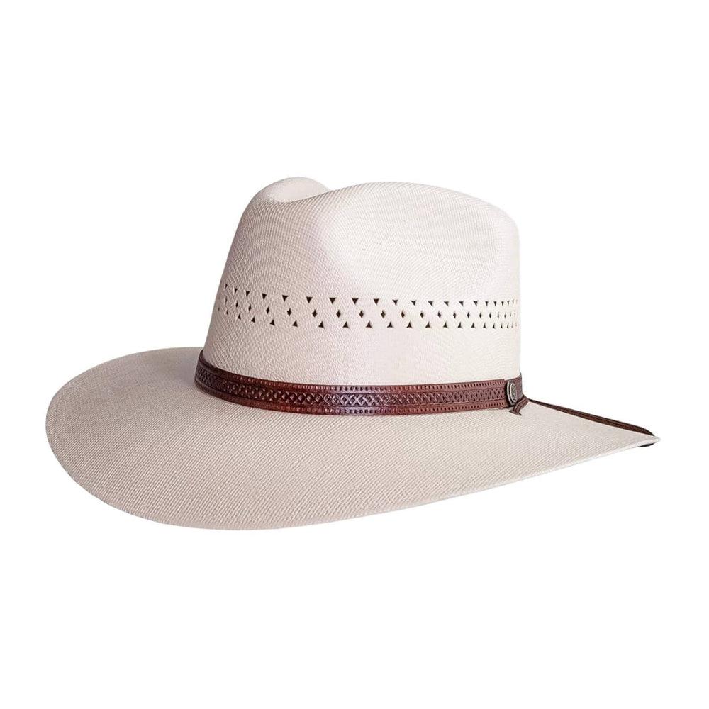 Image of Barcelona | Mens Cream Wide Brim Firm Straw Sun Hat