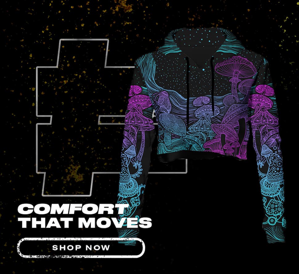Mycelia crop hoodie