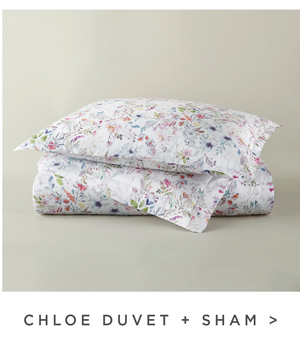 Chloe Floral Percale Duvet Set