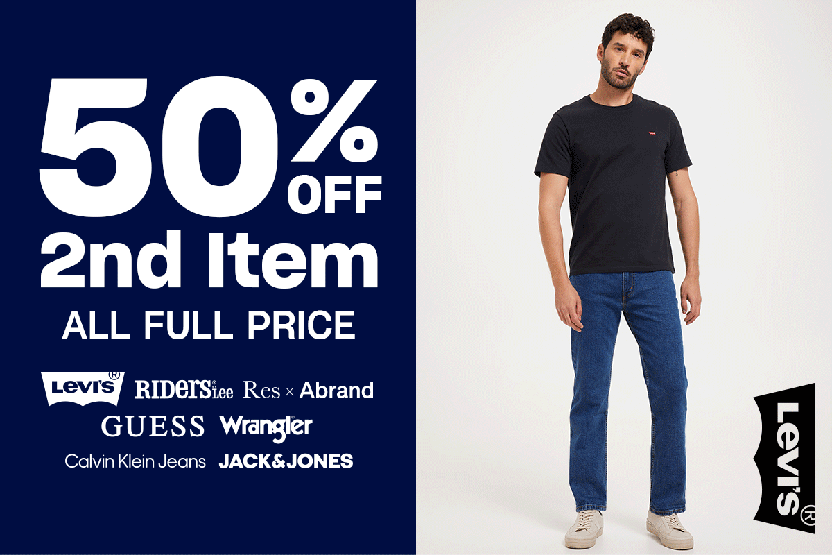 50% Off 2nd Item. All Full Price.