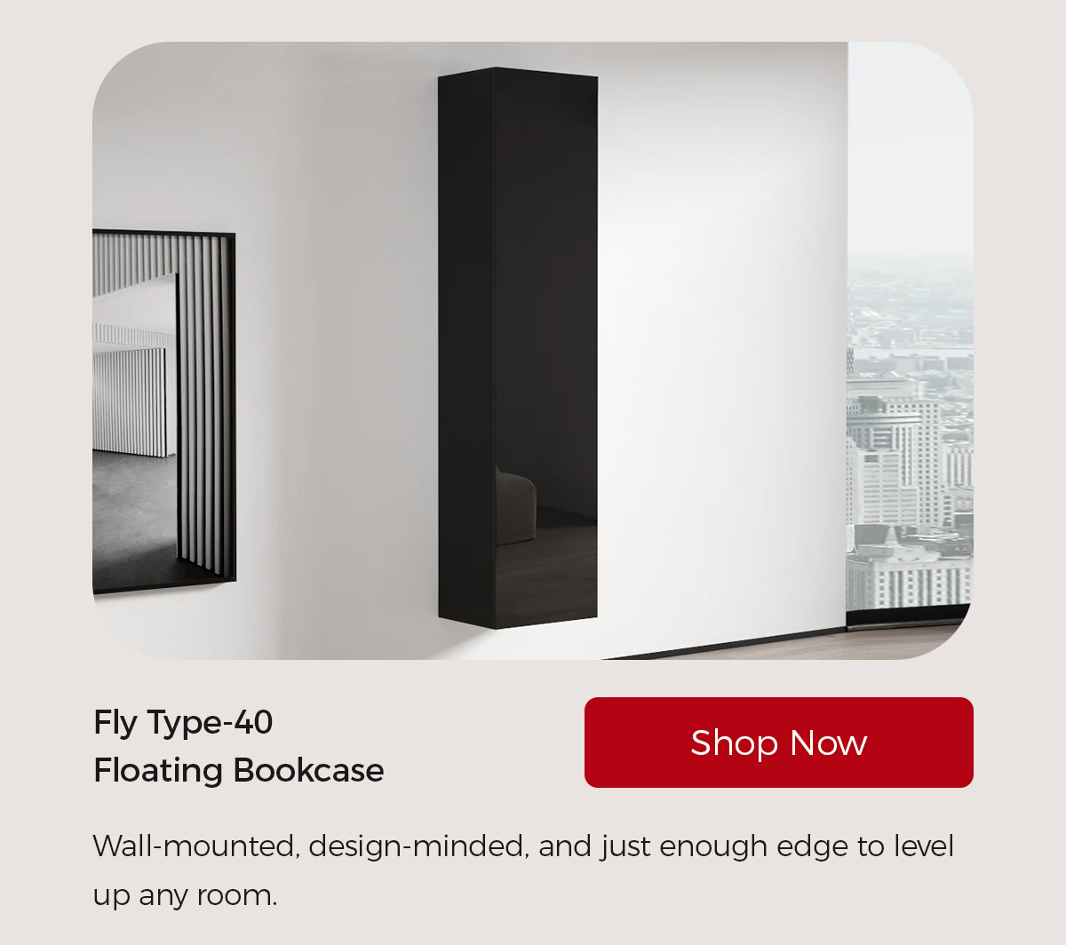 Fly type-40 floating bookcase