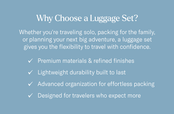Why Choose Luggage Sets