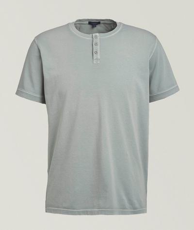 Patrick Assaraf - Vintage Wash Stretch-Pima Cotton Henley