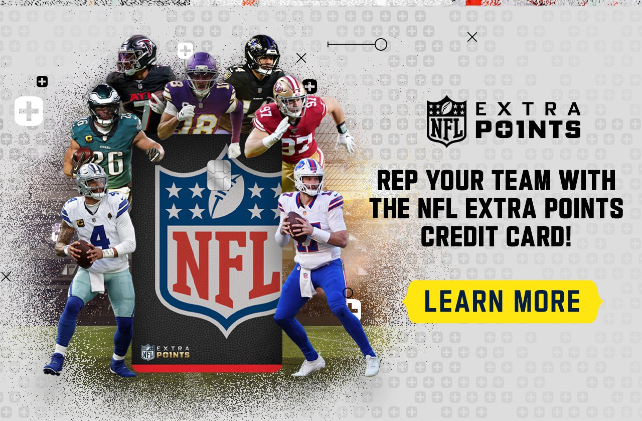 Rep your team with the NFL Extra Points Credit Card