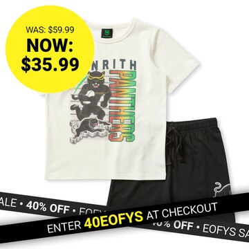 Panthers Youth 90S Stack Pyjama Set