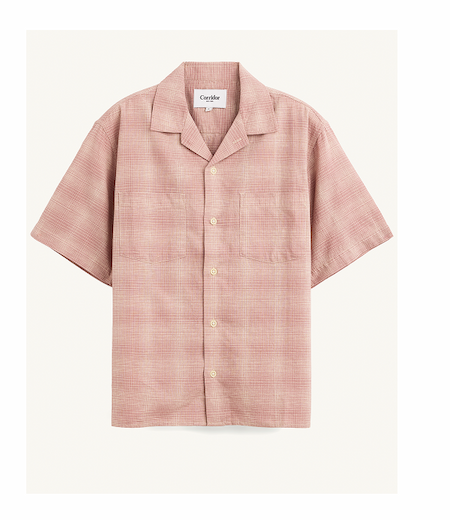 Linen Plaid SS - Pink
