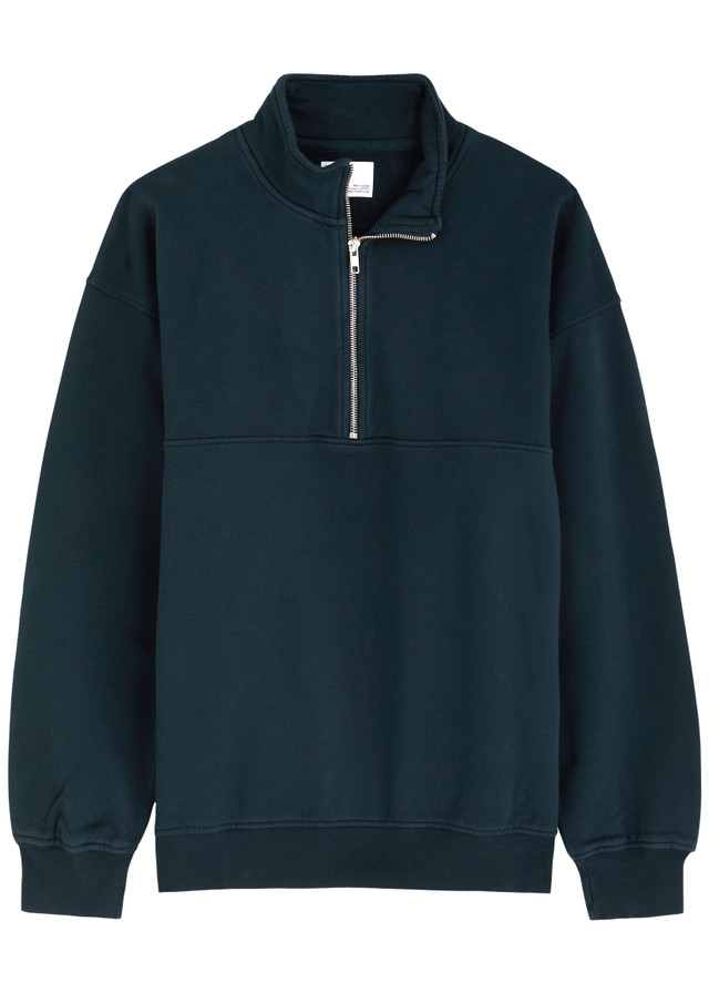 COLORFUL STANDARD Half-zip cotton sweatshirt
