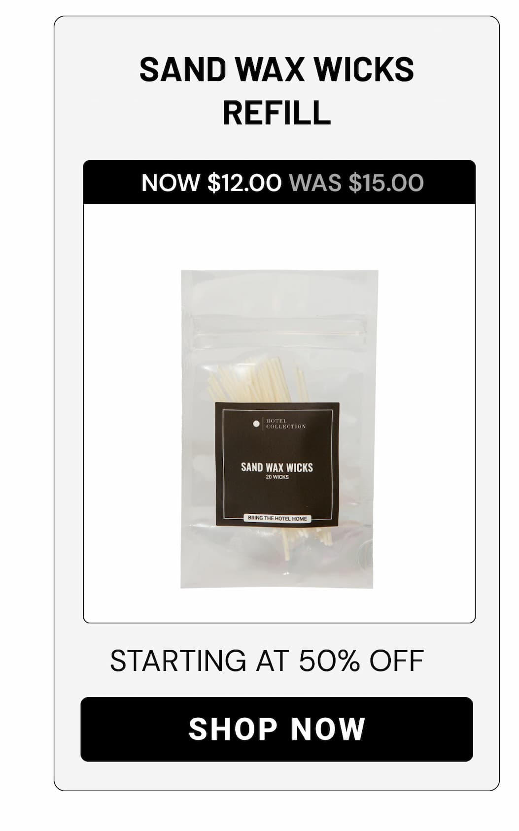 SAND WAX WICKS REFILL