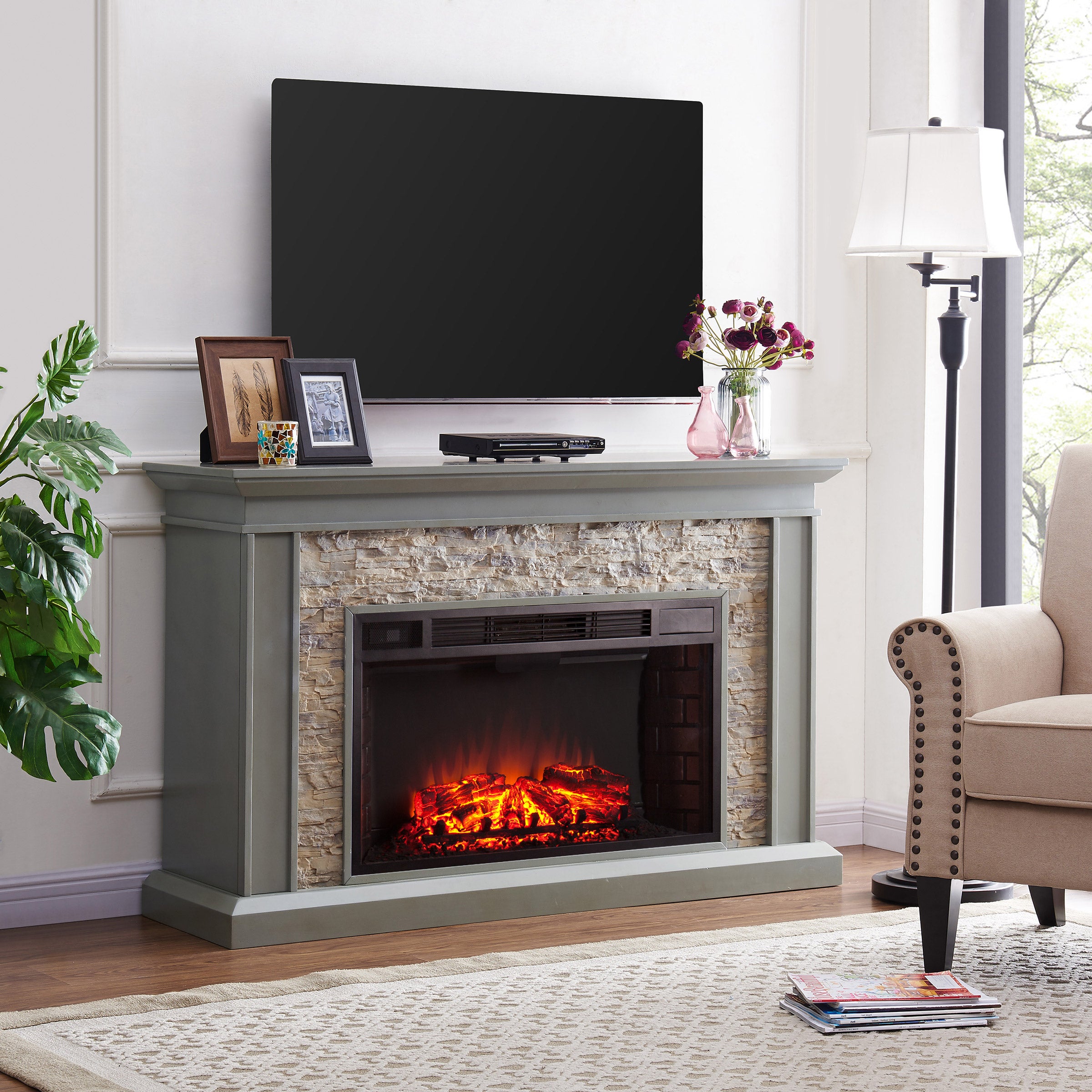 Ledgestone Electric Fireplace