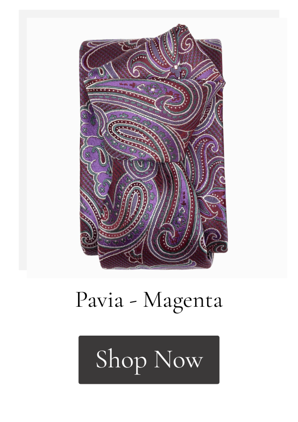 Purple and red paisley tie