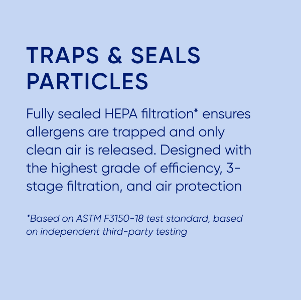 Traps & seals particles